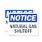 Signmission Natural Gas Shutoff OSHA Notice Sign, Plastic, 10in W x 7in L, 2PK OS-2PACK-NS-P-710-L-14311 - alternate 1